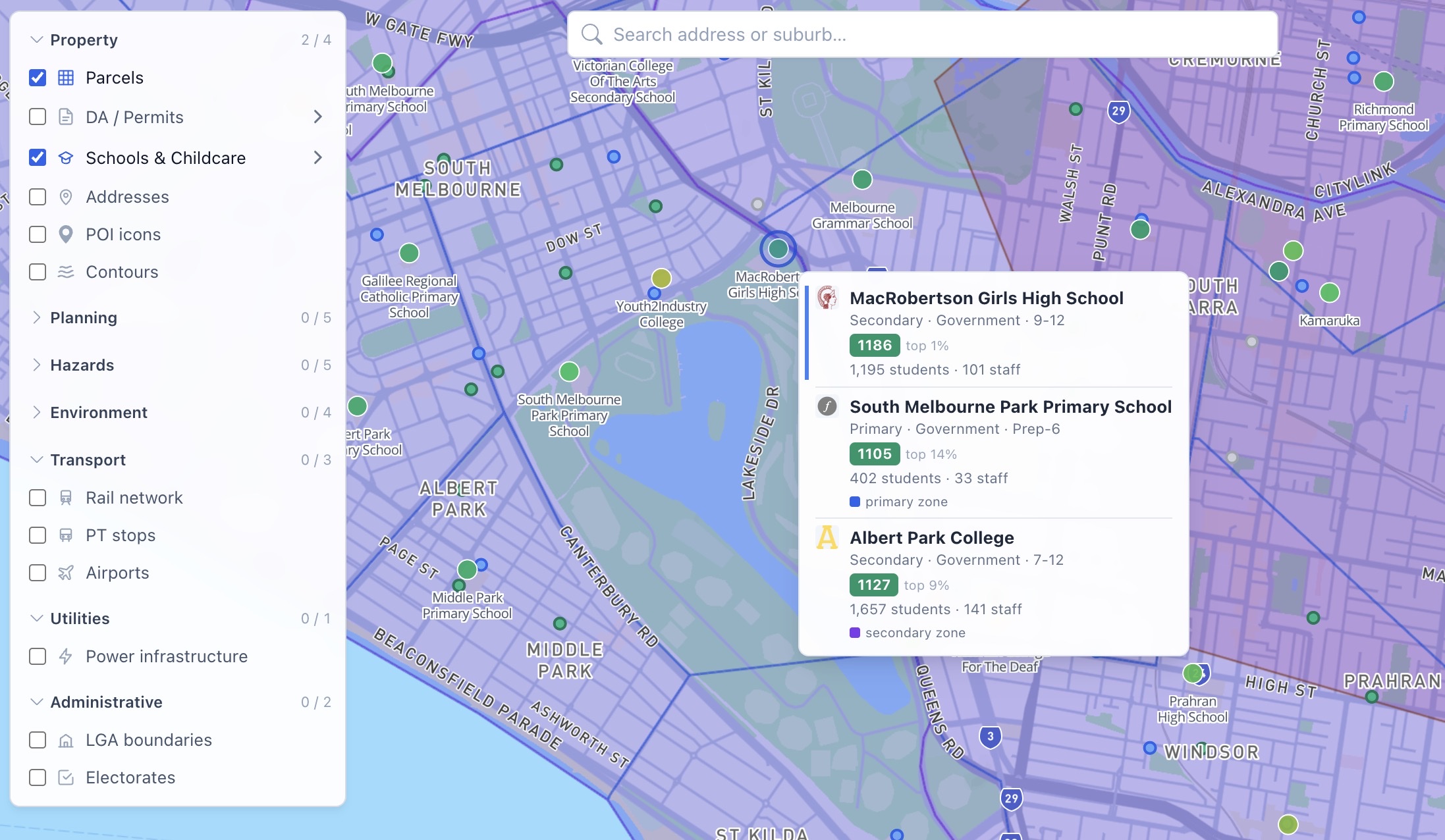 DA permits and schools