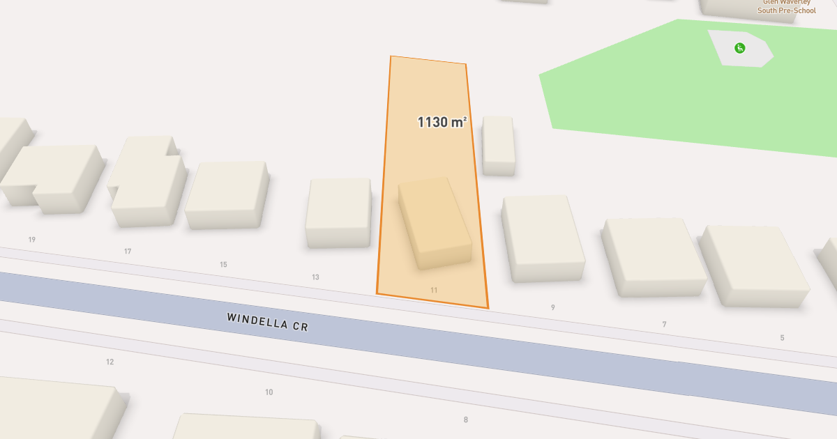 Satellite view of 11 Windella Crescent, GLEN WAVERLEY VIC 3150