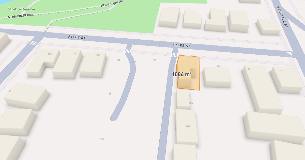 Satellite view of 127 Fyffe Street, THORNBURY VIC 3071
