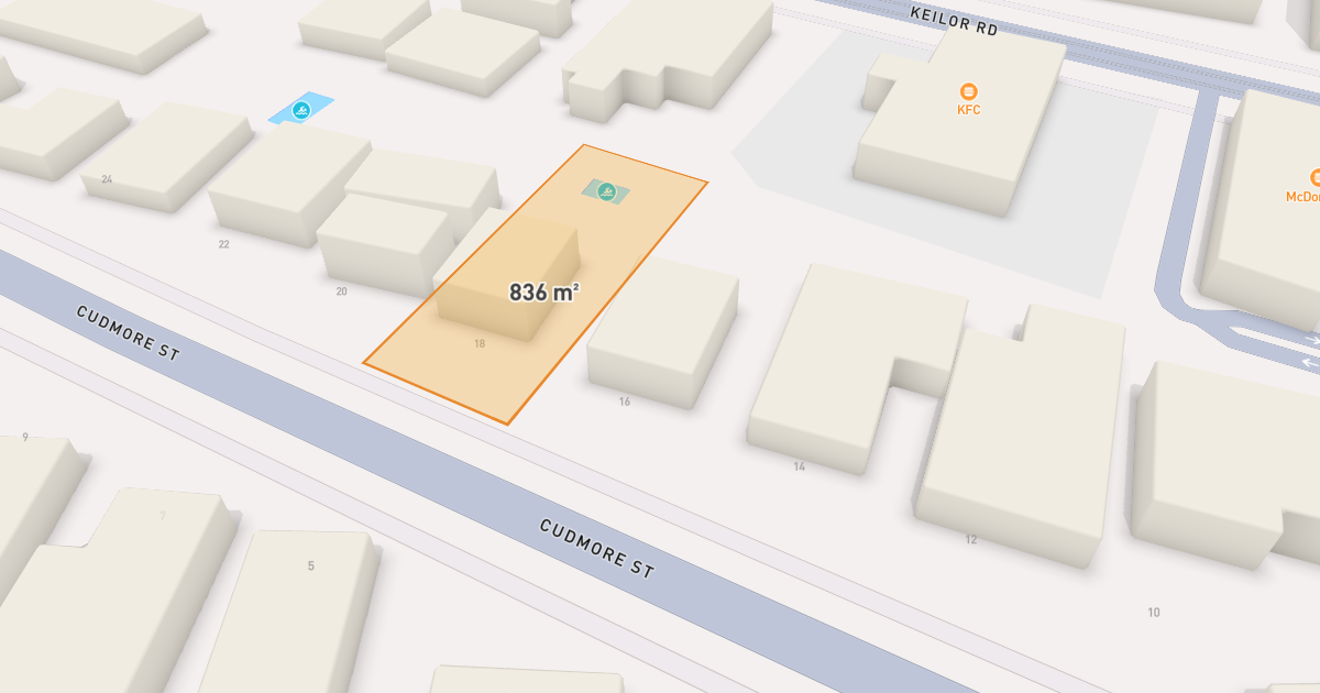 Satellite view of 16 Cudmore Street, ESSENDON VIC 3040