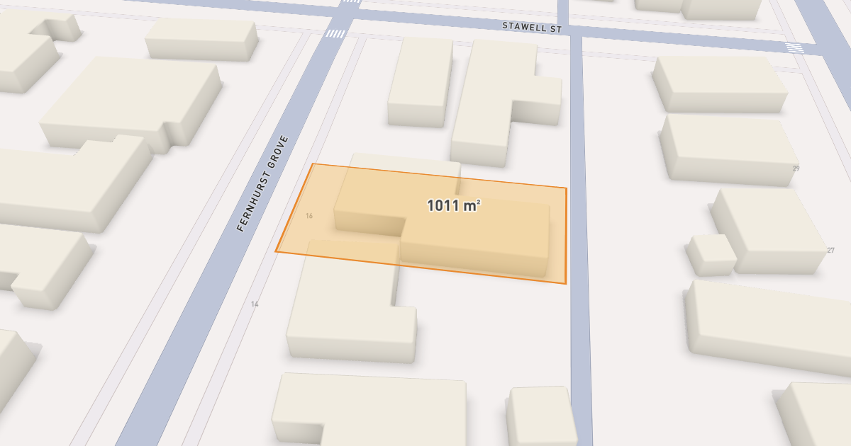 Satellite view of 16 Fernhurst Grove, KEW VIC 3101