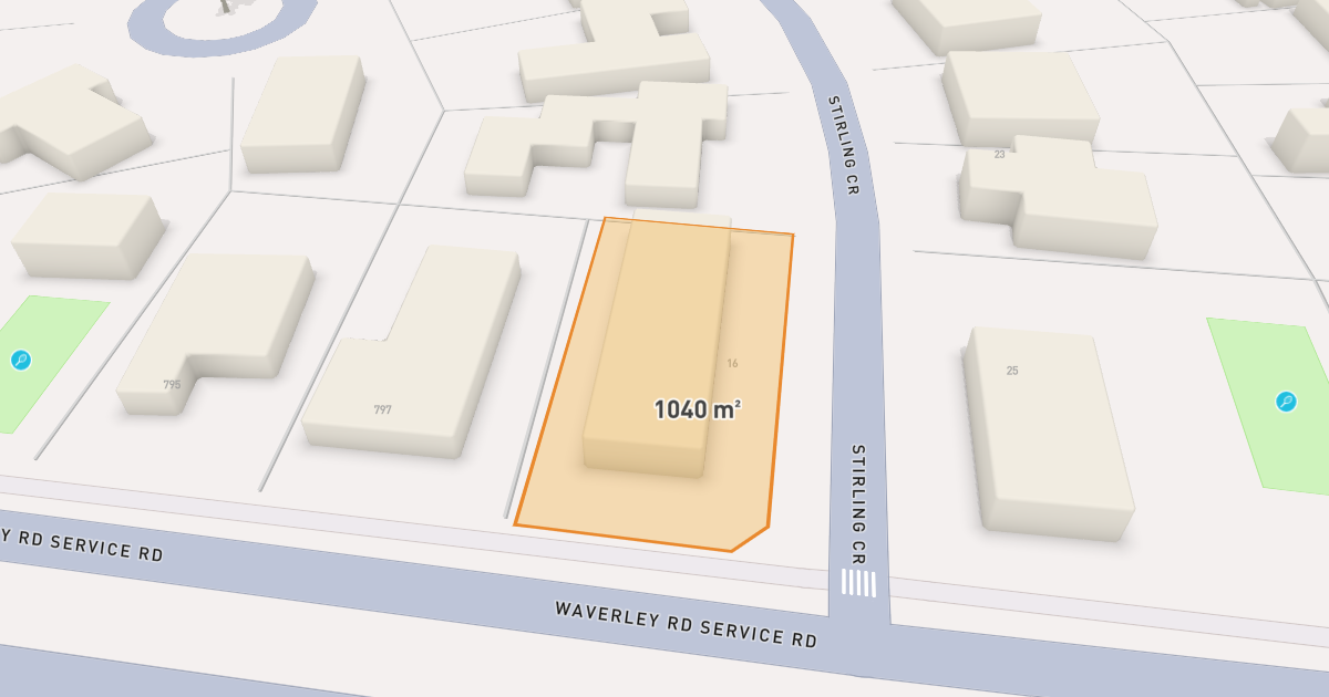 Satellite view of 16 Stirling Crescent, GLEN WAVERLEY VIC 3150