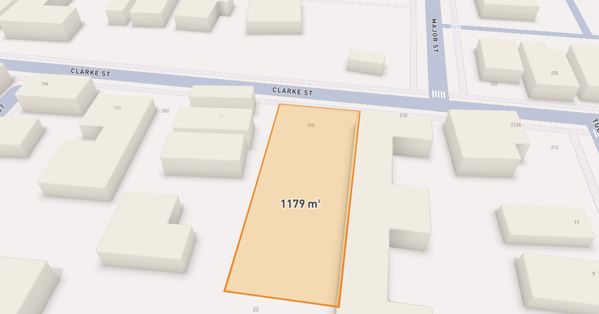 Satellite view of 208 Clarke Street, NORTHCOTE VIC 3070
