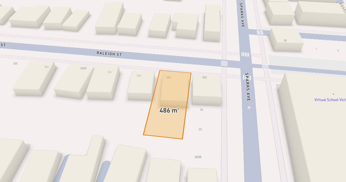 Satellite view of 330 Raleigh Street, Thornbury VIC 3071