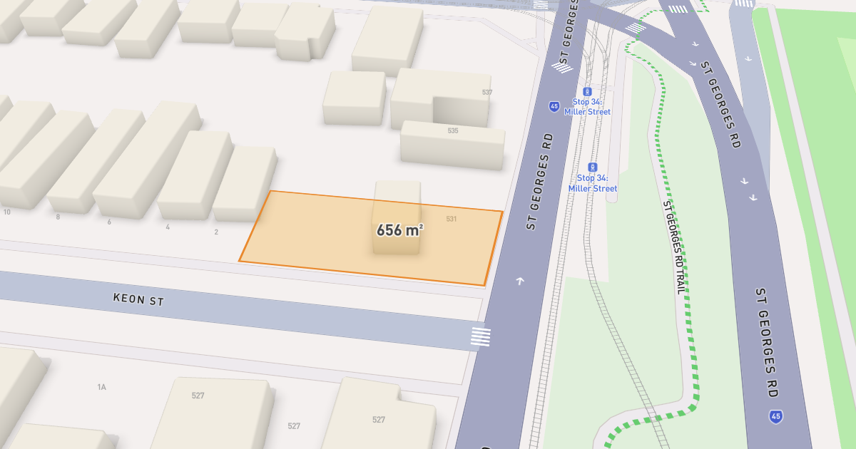 Satellite view of 531 St Georges Road, Thornbury VIC 3071