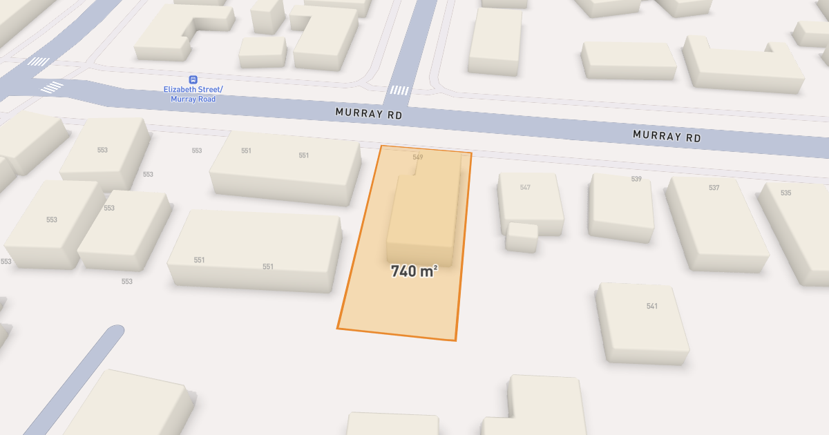 Satellite view of 549 Murray Road, PRESTON VIC 3072