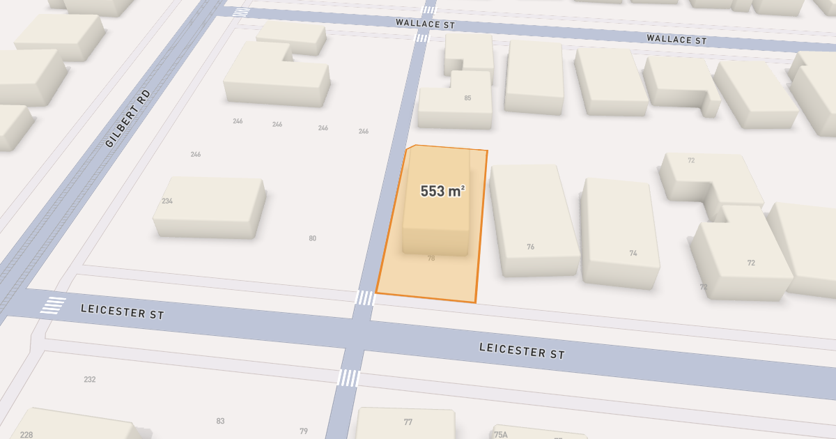 Satellite view of 78 Leicester Street, PRESTON VIC 3072