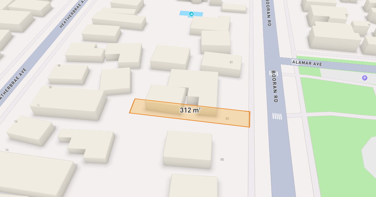 Satellite view of 83 Booran Road, CAULFIELD VIC 3162