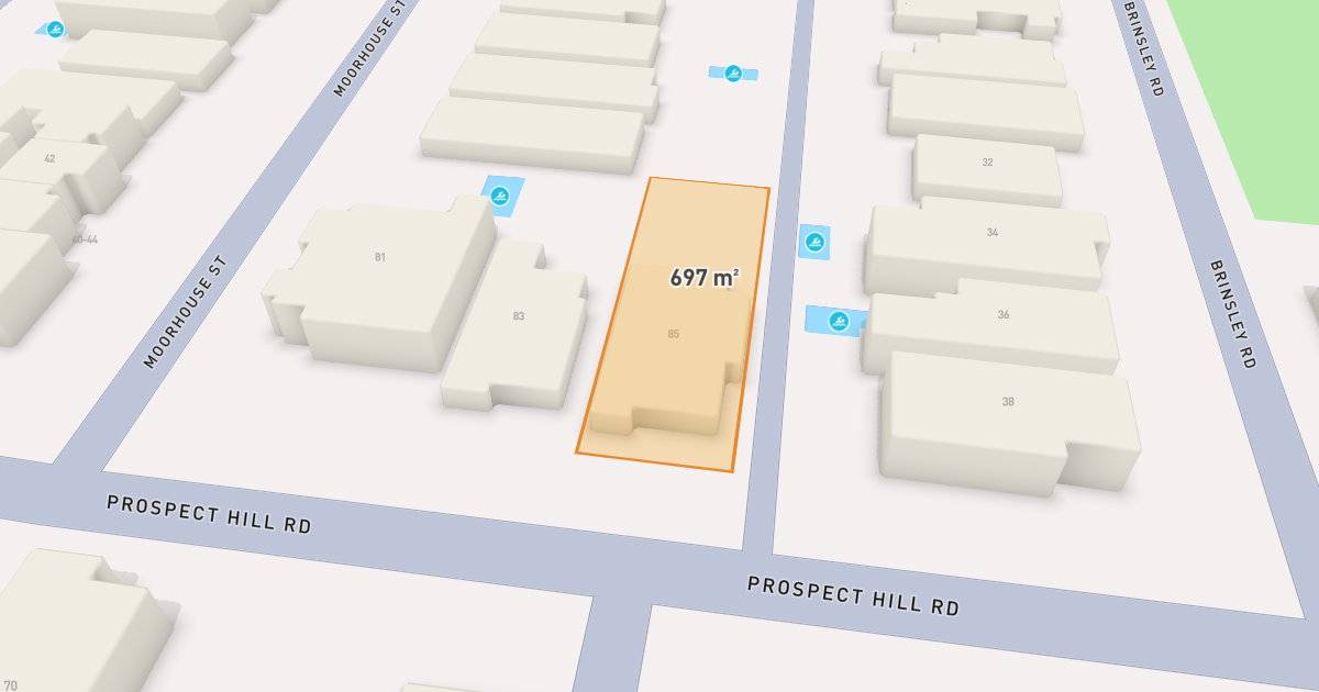 Satellite view of 85 Prospect Hill Road, CAMBERWELL VIC 3124