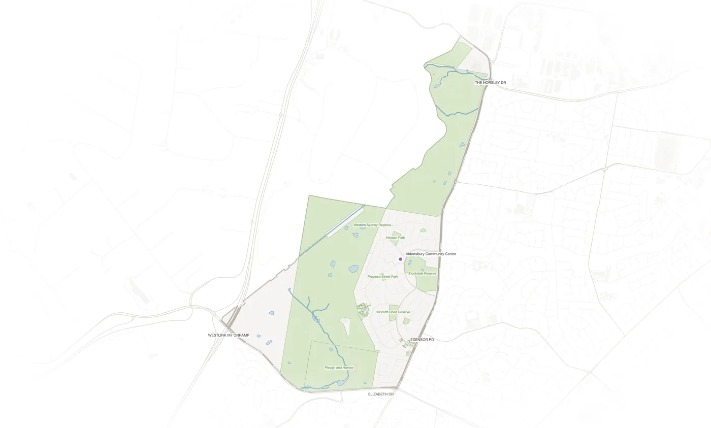 Abbotsbury urban fabric map