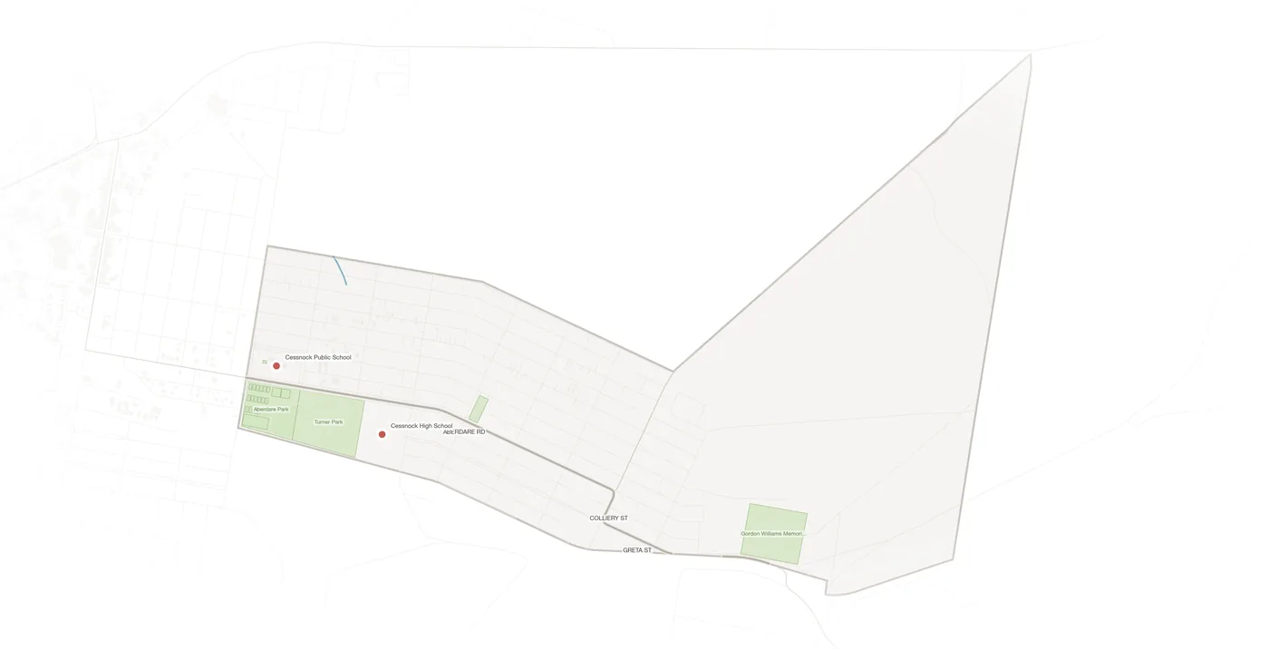 Aberdare urban fabric map