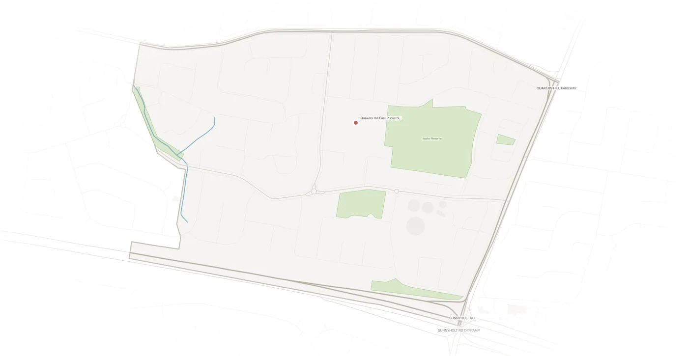 Acacia Gardens urban fabric map