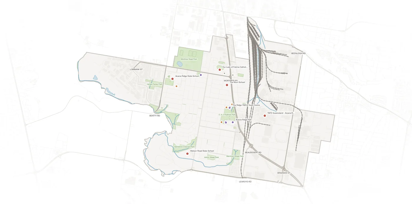 Acacia Ridge urban fabric map