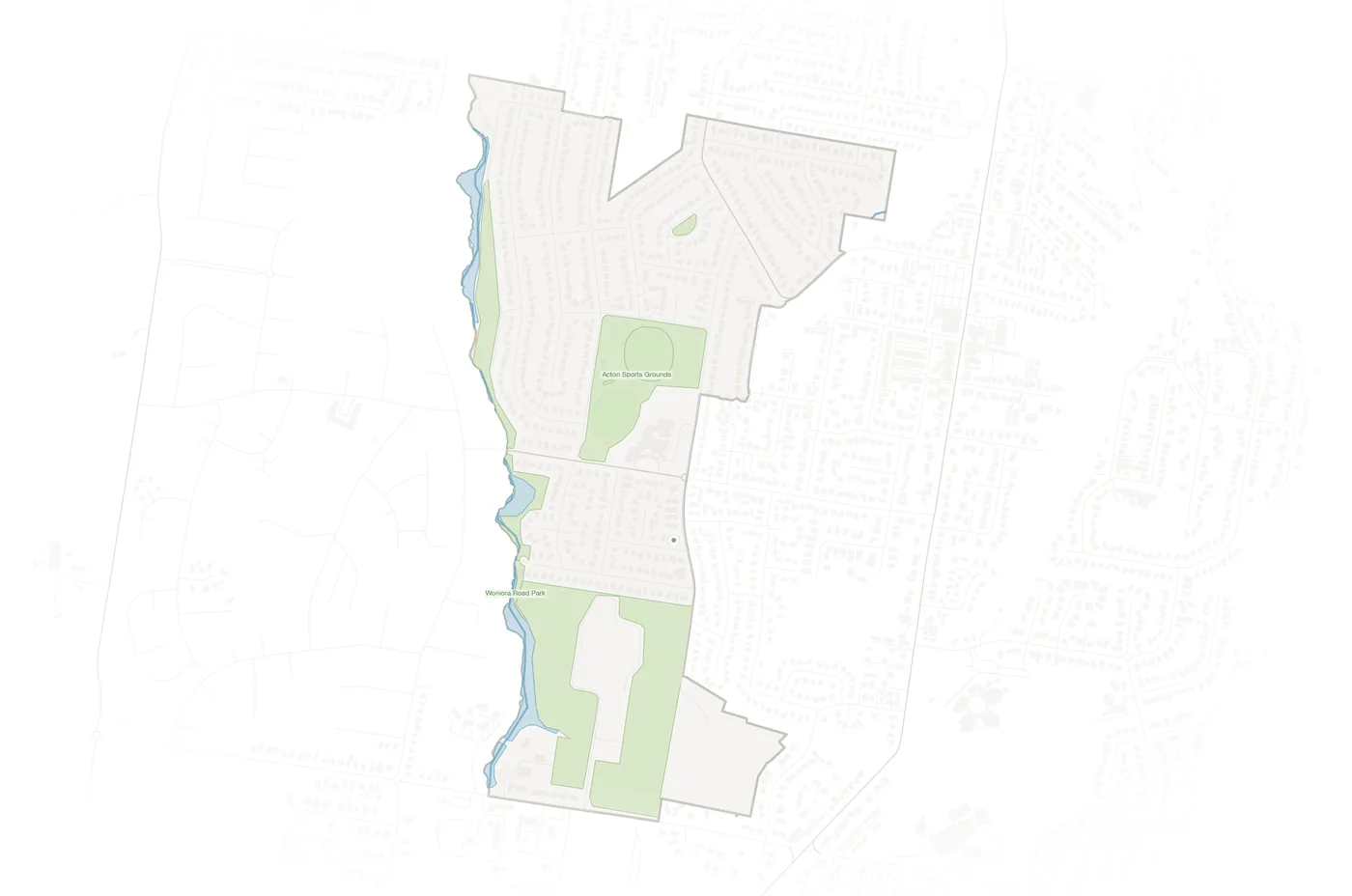 Acton urban fabric map