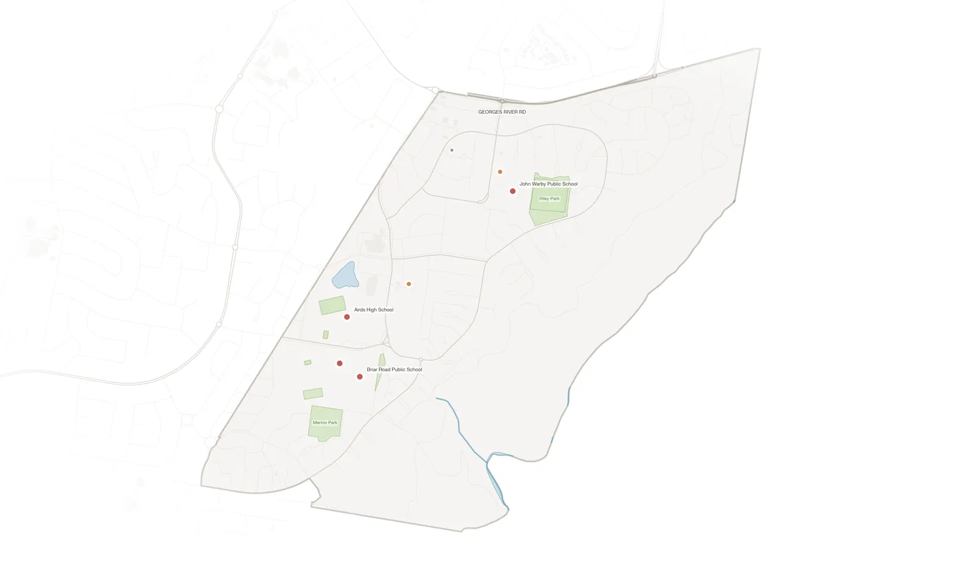 Airds urban fabric map