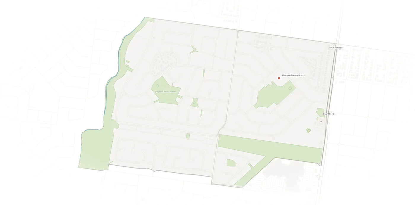 Albanvale urban fabric map