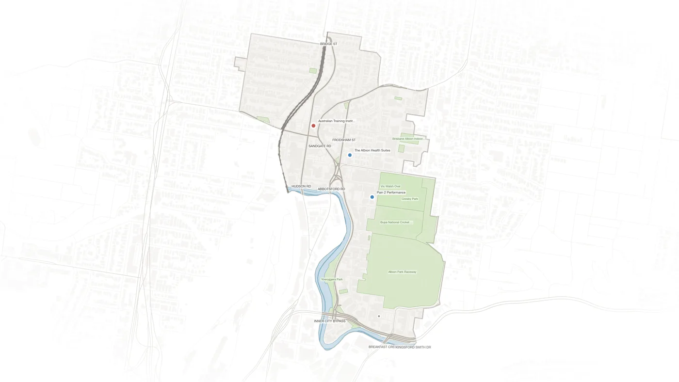 Albion urban fabric map