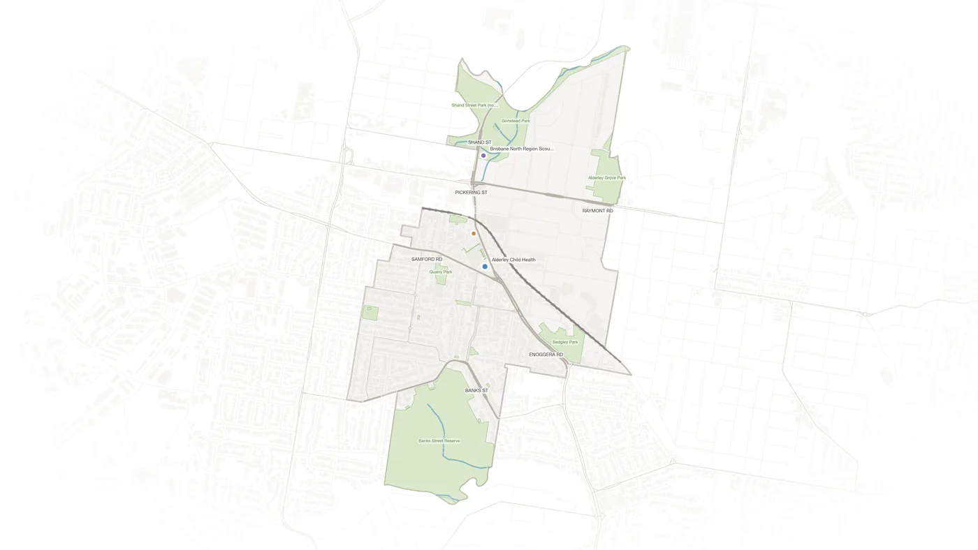 Alderley urban fabric map