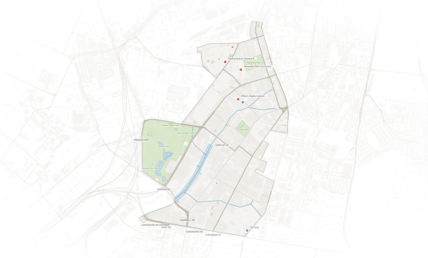 Alexandria urban fabric map