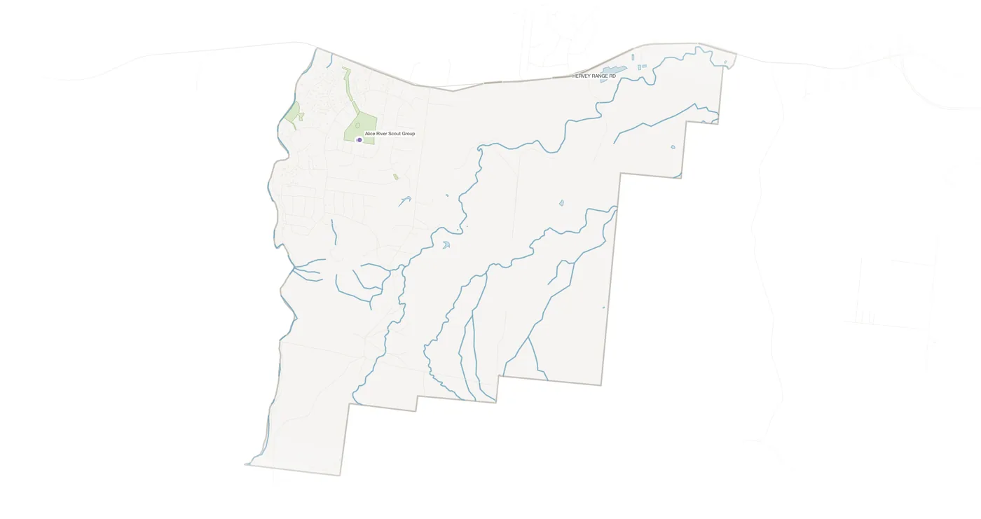 Alice River urban fabric map
