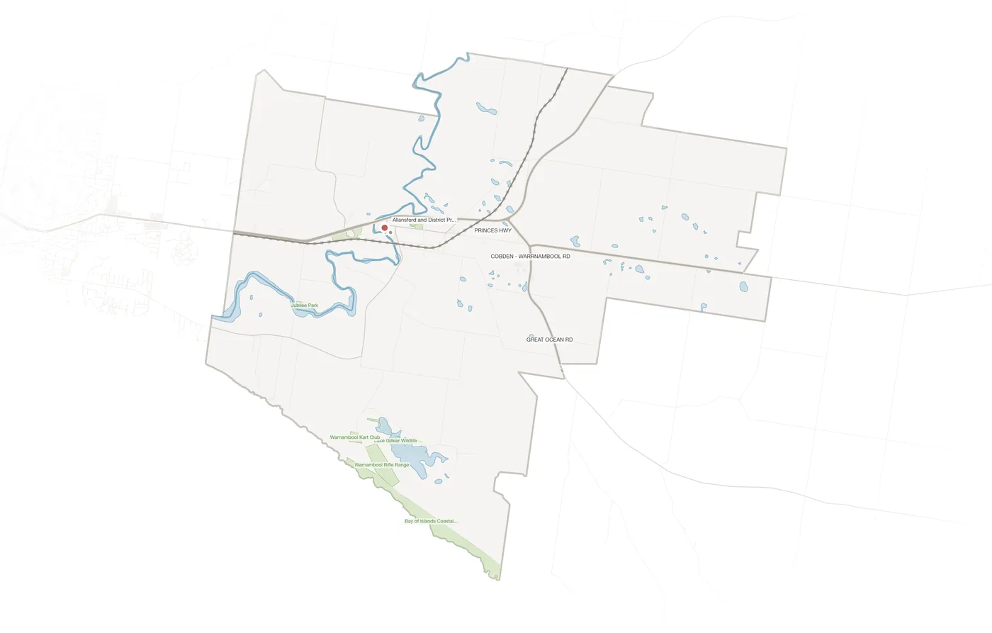 Allansford urban fabric map