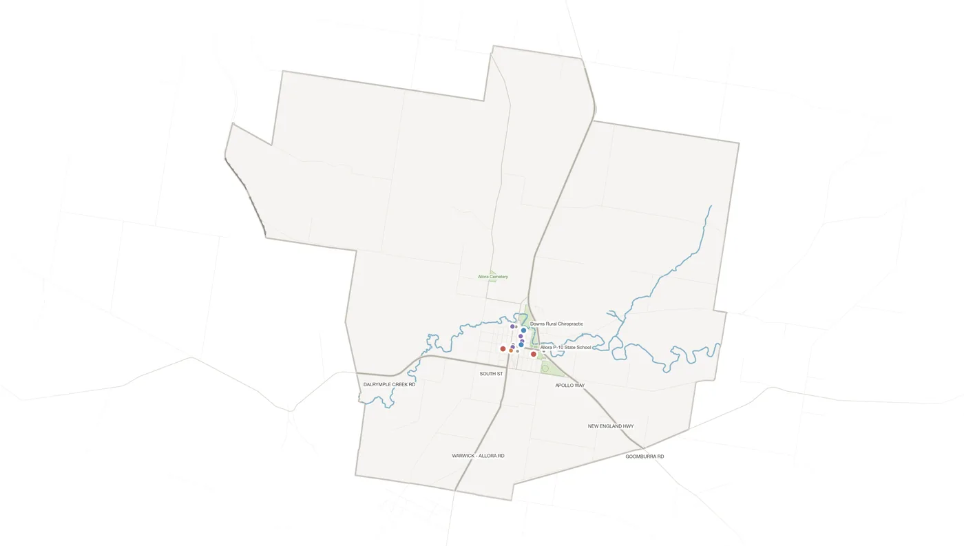 Allora urban fabric map