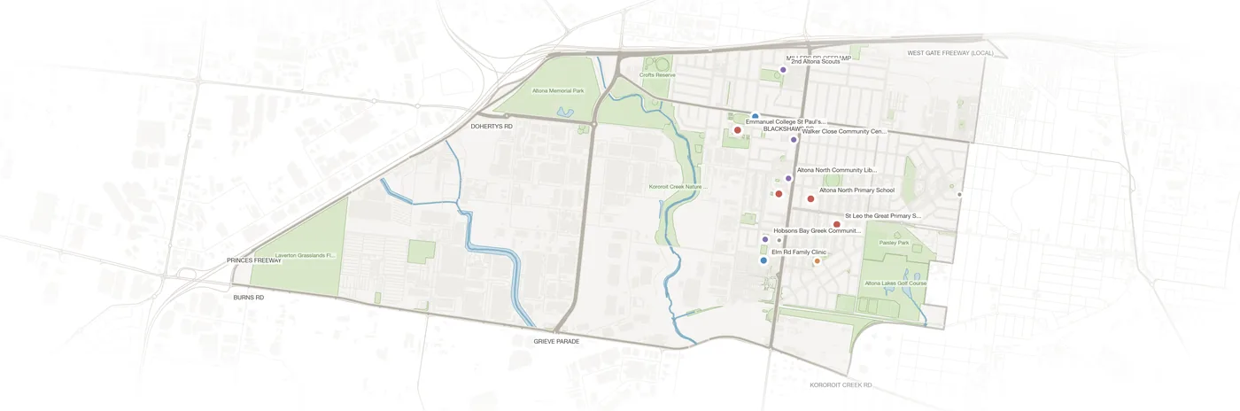 Altona North urban fabric map