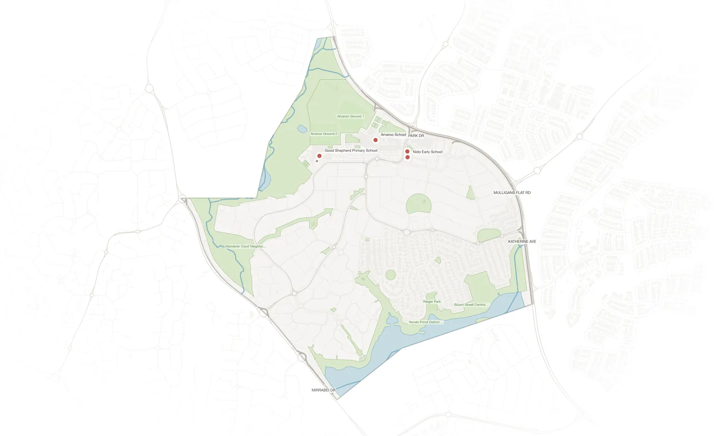 Amaroo urban fabric map