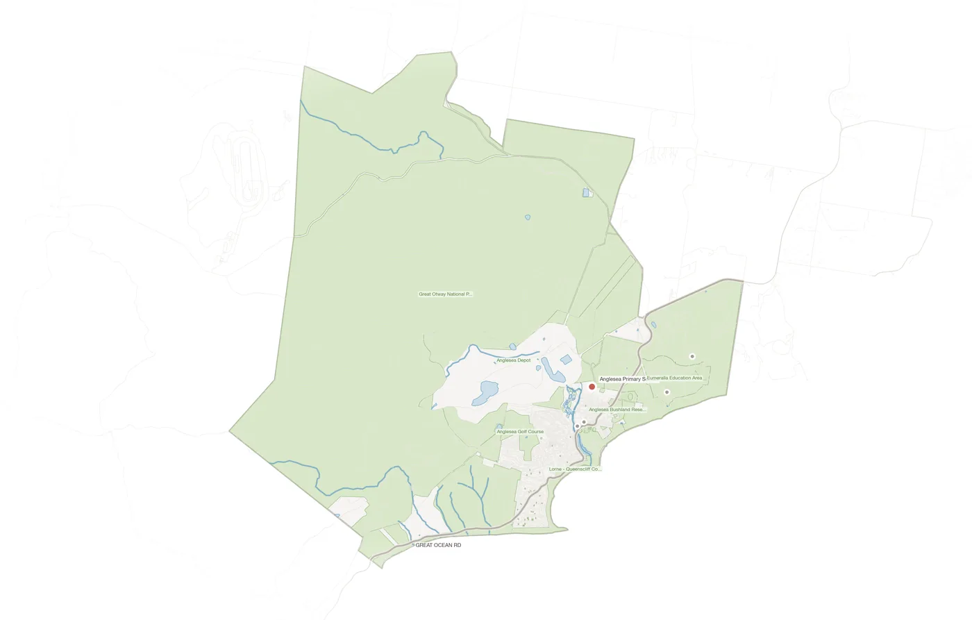 Anglesea urban fabric map
