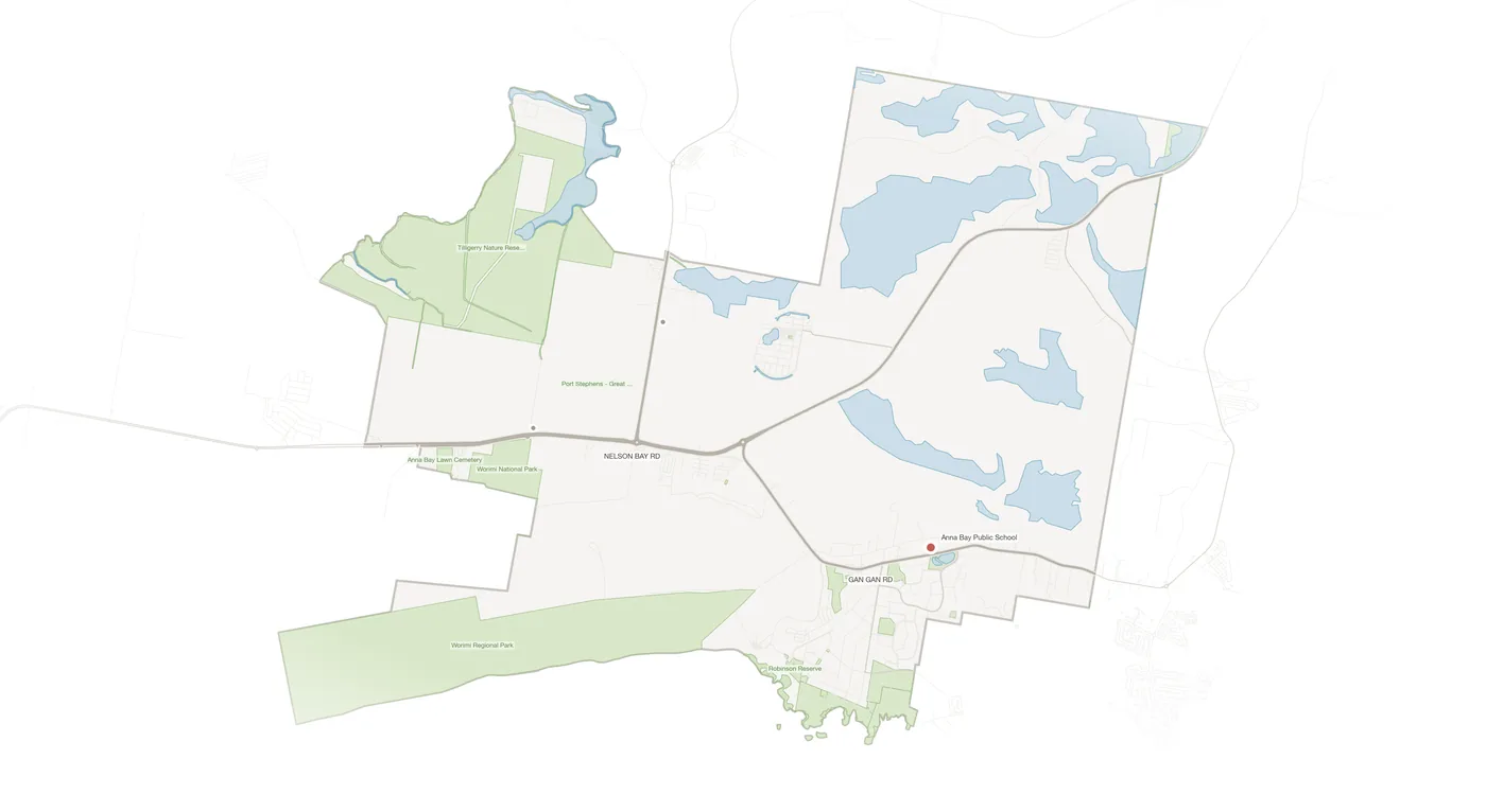 Anna Bay urban fabric map