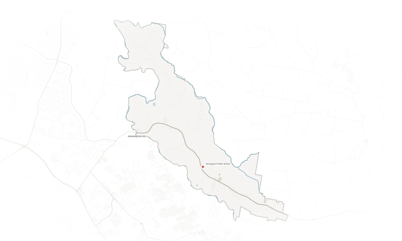Annangrove urban fabric map