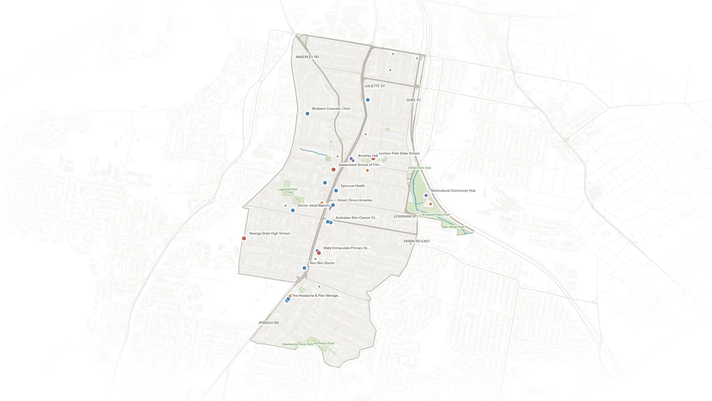 Annerley urban fabric map