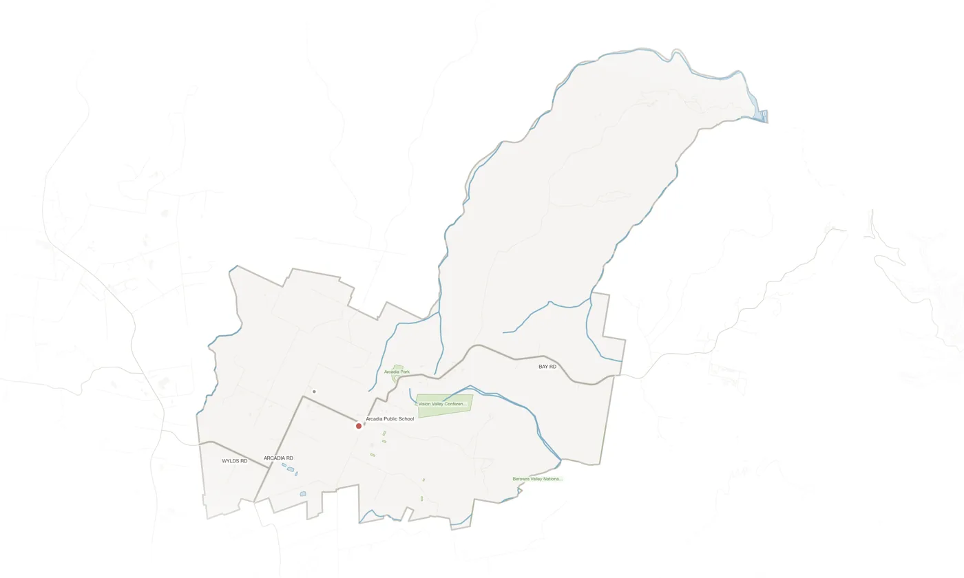 Arcadia urban fabric map