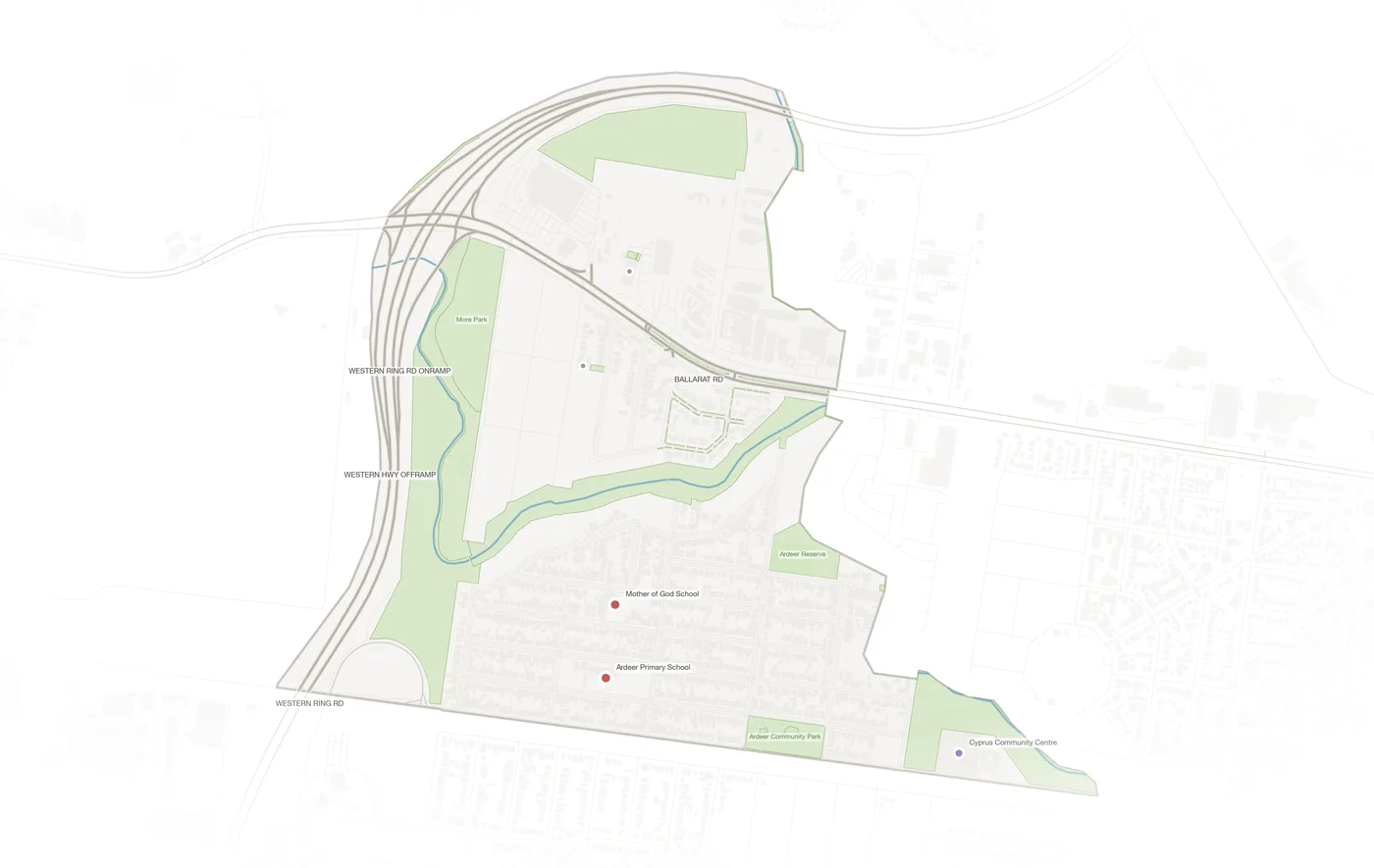 Ardeer urban fabric map