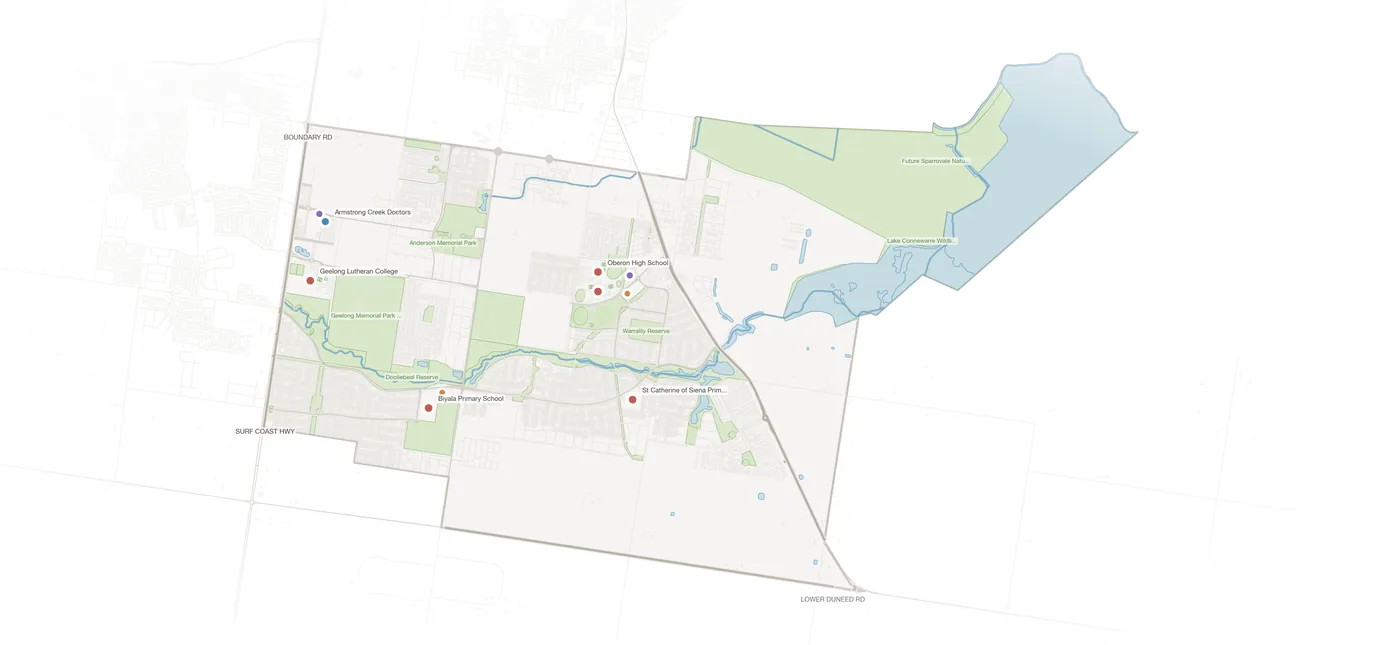 Armstrong Creek urban fabric map