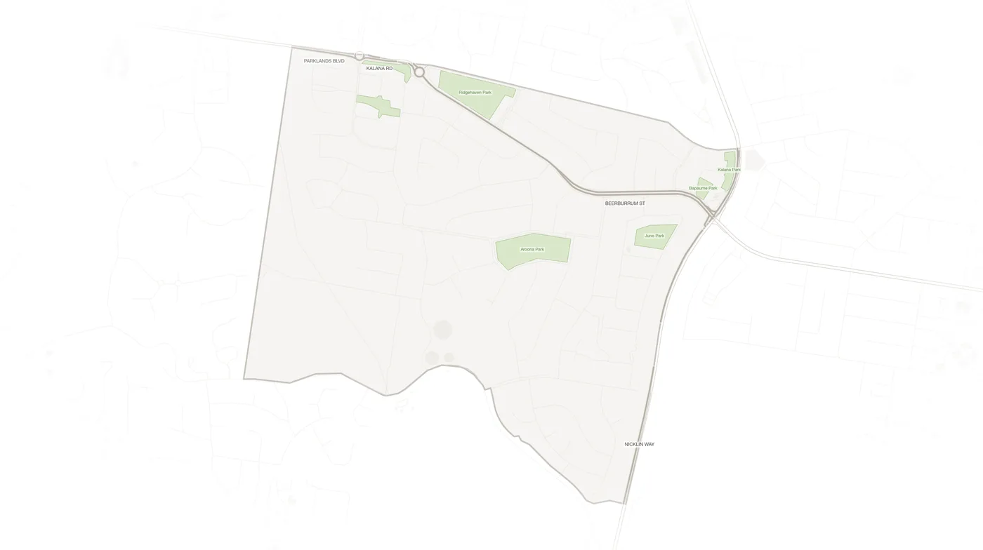 Aroona urban fabric map