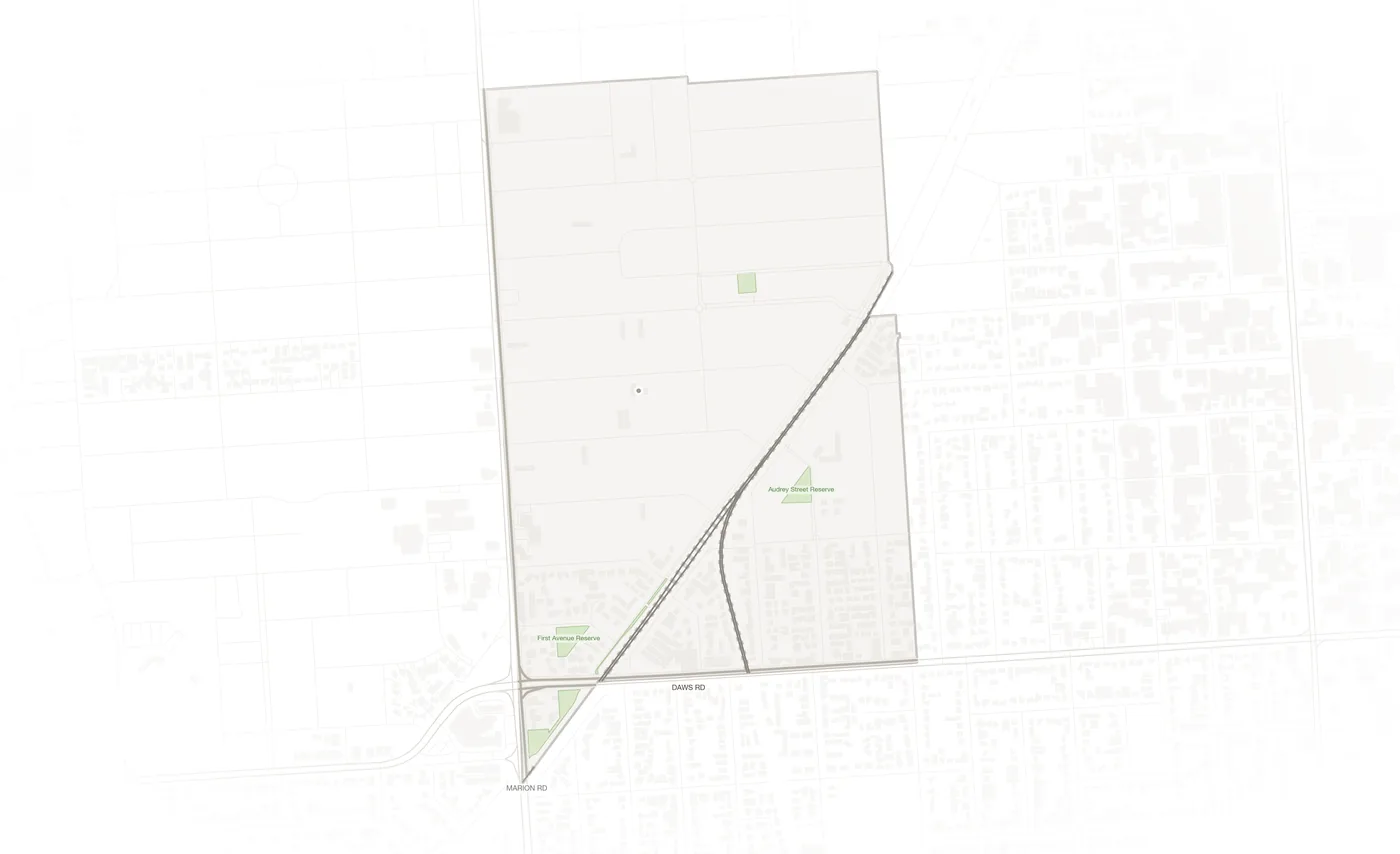 Ascot Park urban fabric map
