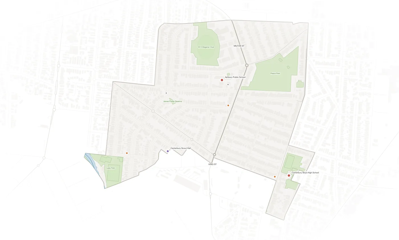 Ashbury urban fabric map