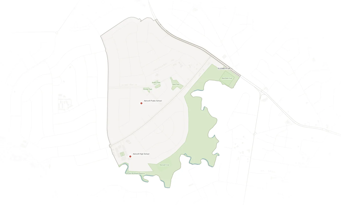 Ashcroft urban fabric map