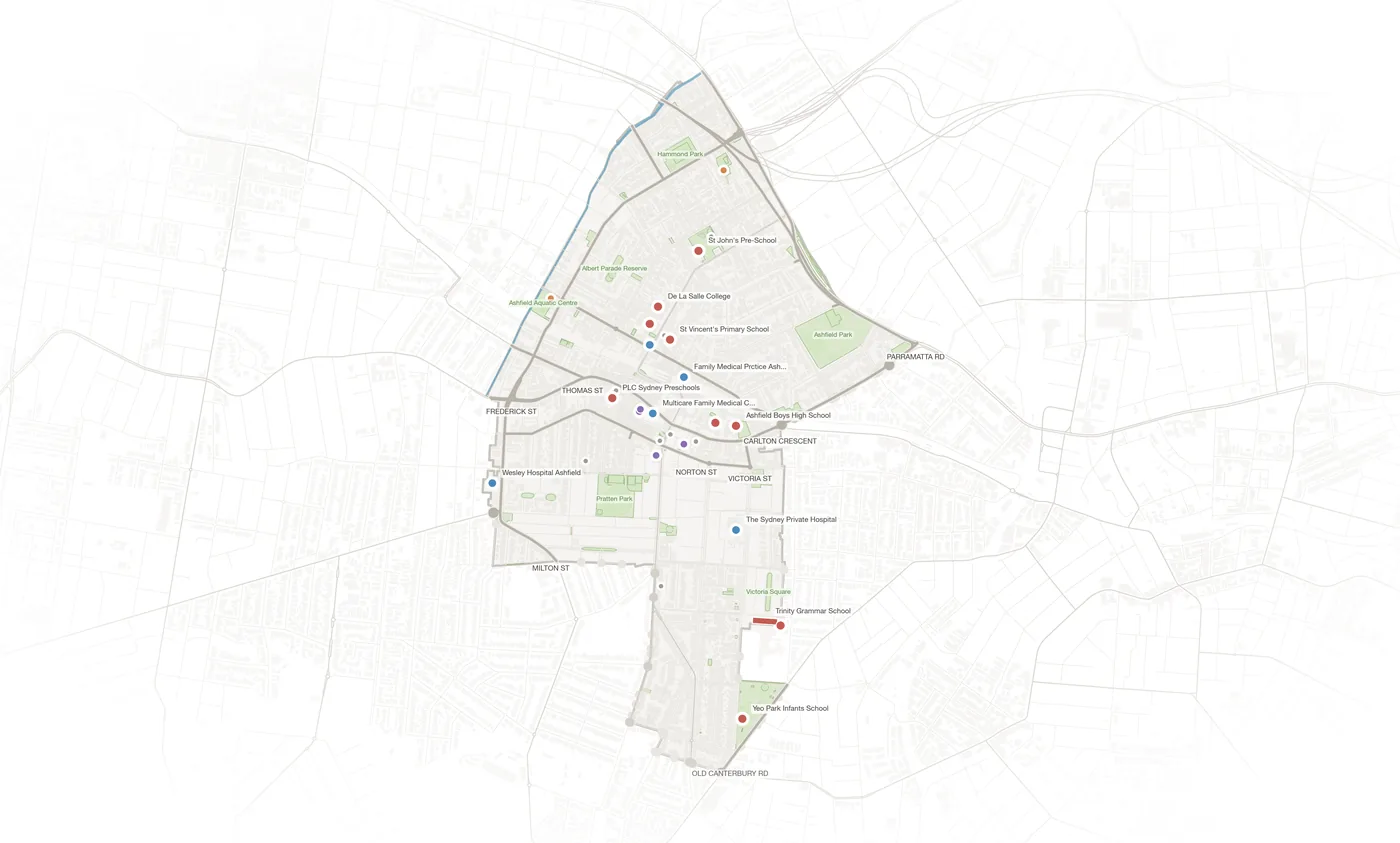 Ashfield urban fabric map