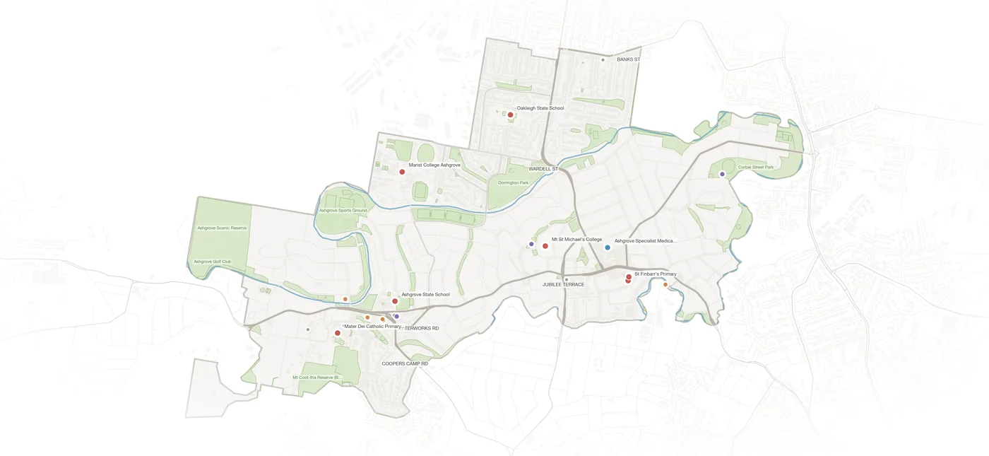 Ashgrove urban fabric map