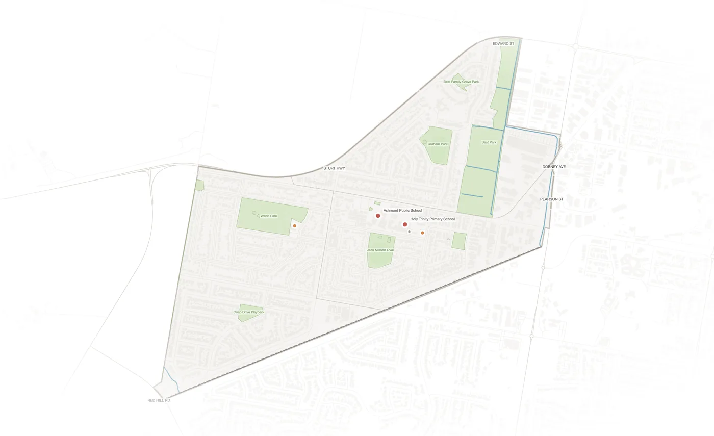 Ashmont urban fabric map