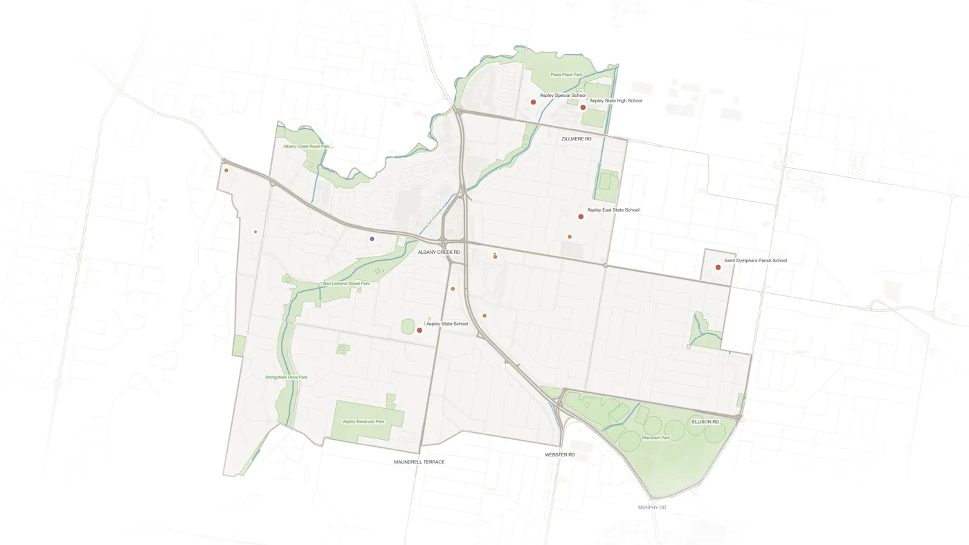 Aspley urban fabric map