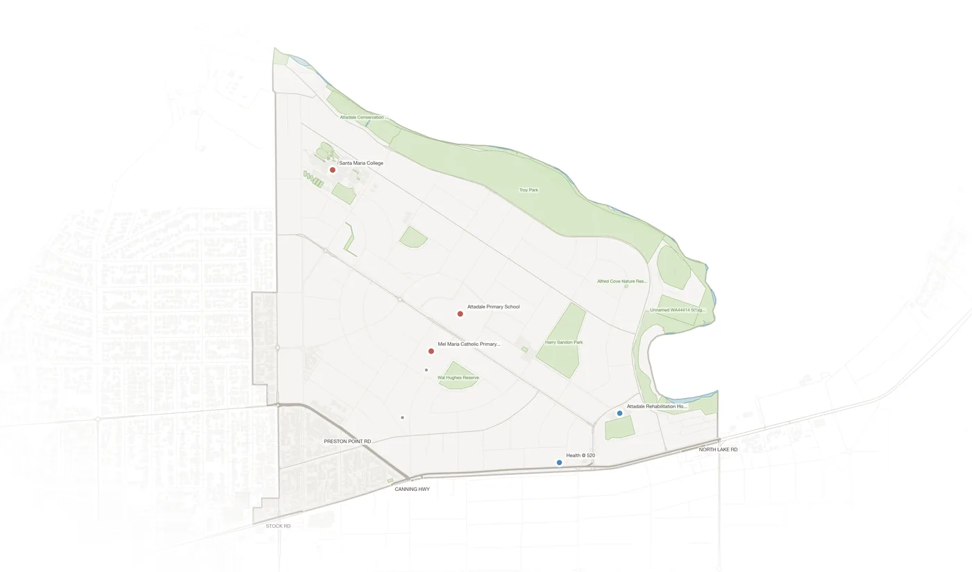 Attadale urban fabric map