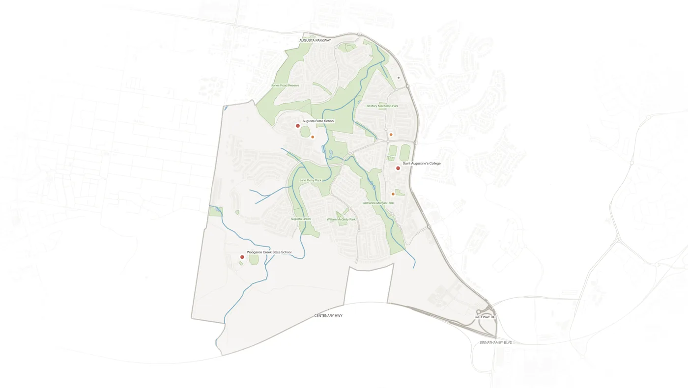 Augustine Heights urban fabric map