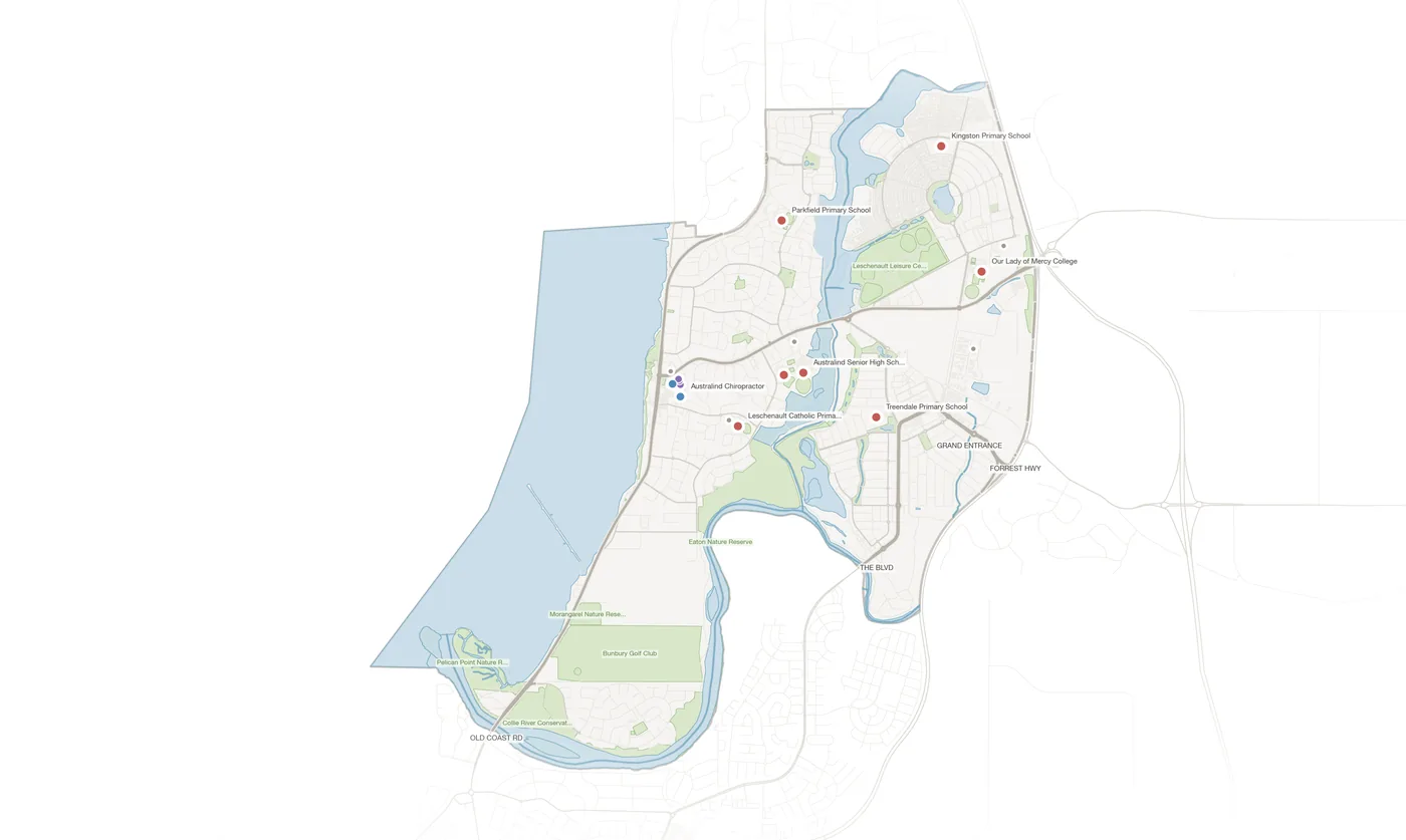 Australind urban fabric map