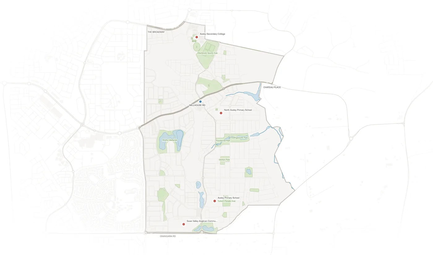 Aveley urban fabric map