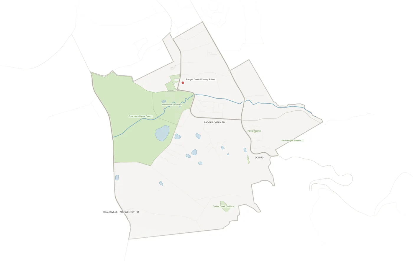 Badger Creek urban fabric map