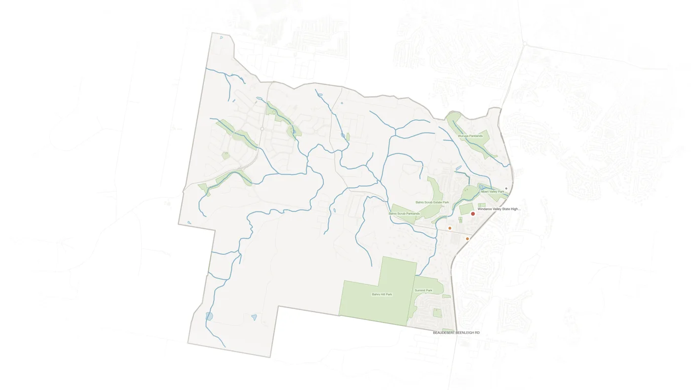 Bahrs Scrub urban fabric map
