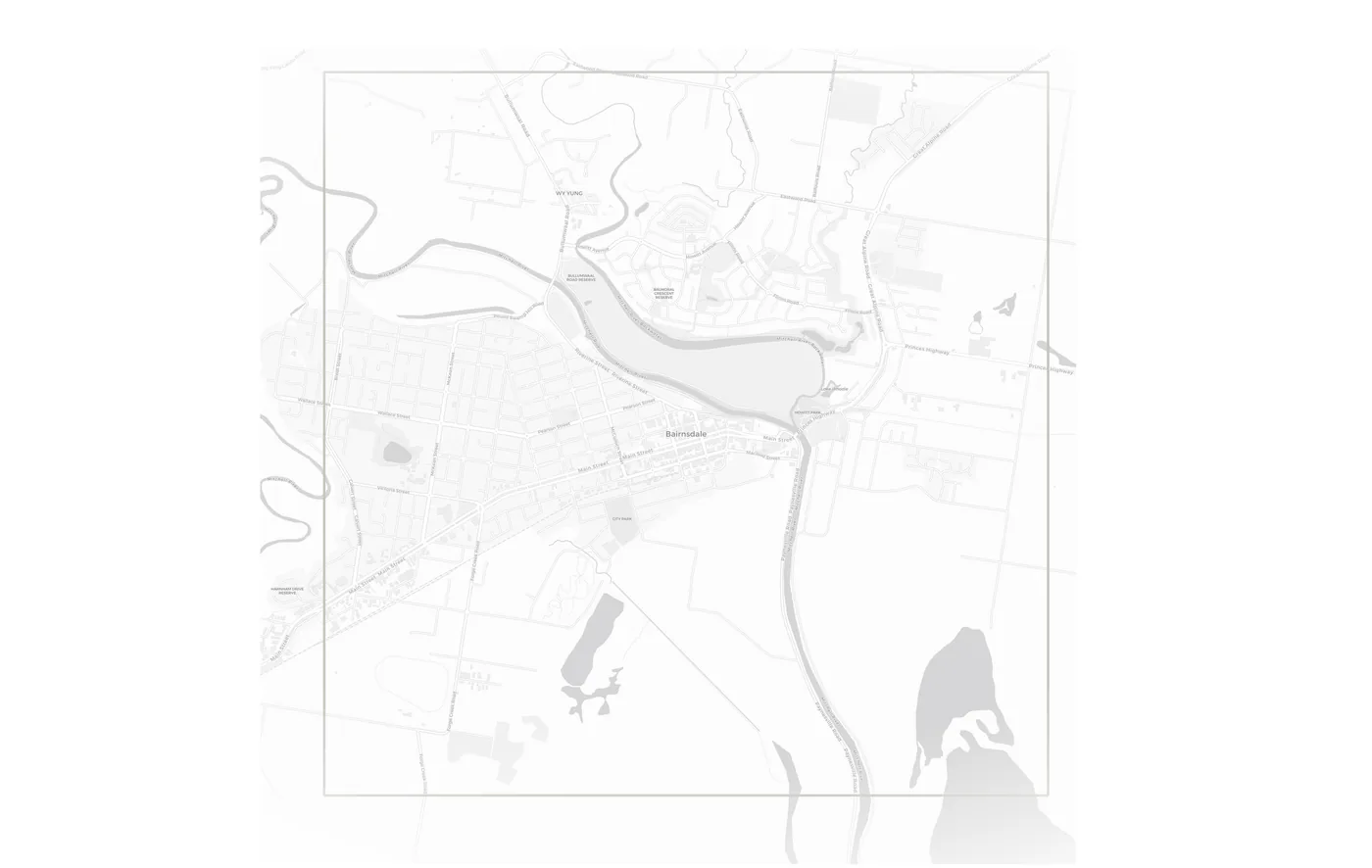 Bairnsdale urban fabric map